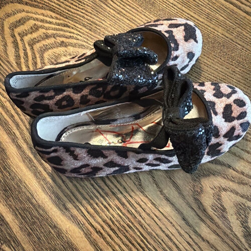 Nina Little Girls Leopard Print Flats  Size 8 - Picture 4 of 7